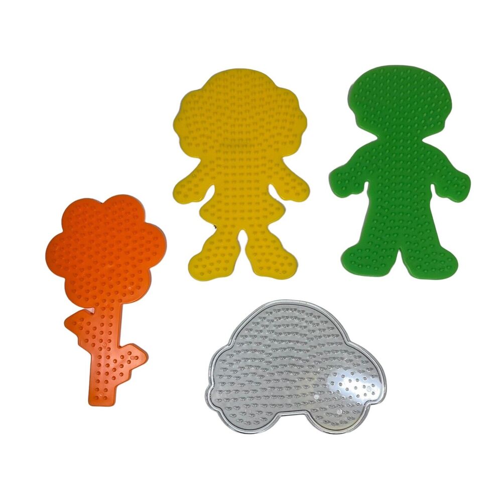 Peeler Bead Pegboards Templates Lot Of 4 Boy Girl Flower Car